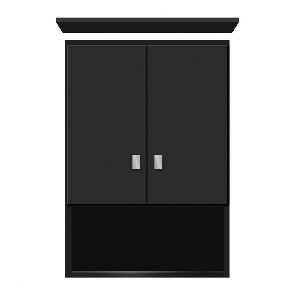 18 X 8.5 X 26 Overjohn Tiered Miter Sat Black