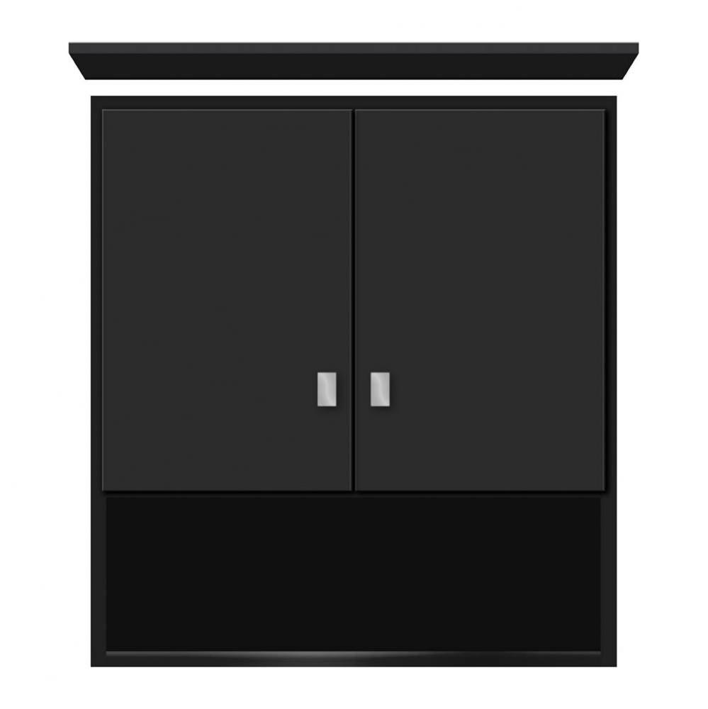 24 X 8.5 X 26 Overjohn Tiered Miter Sat Black