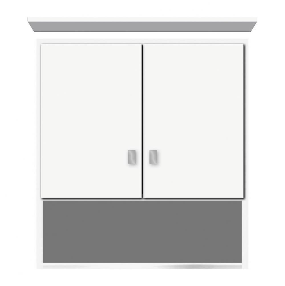 24 X 8.5 X 26 Overjohn Tiered Miter Sat White