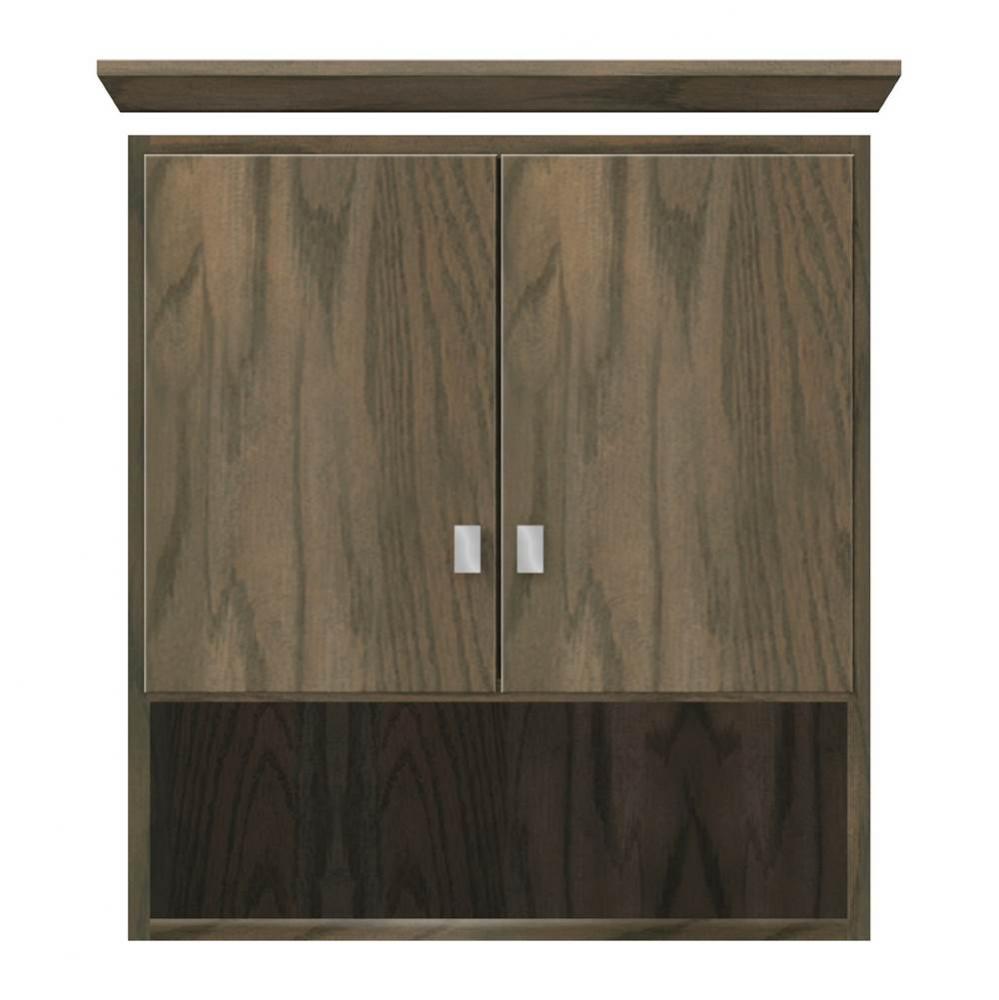 24 X 8.5 X 26 Overjohn Tiered Miter Dusky Oak