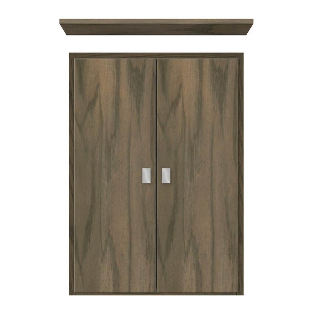 18 X 5.5 X 25 Wall Cubby Tiered Miter Dusky Oak