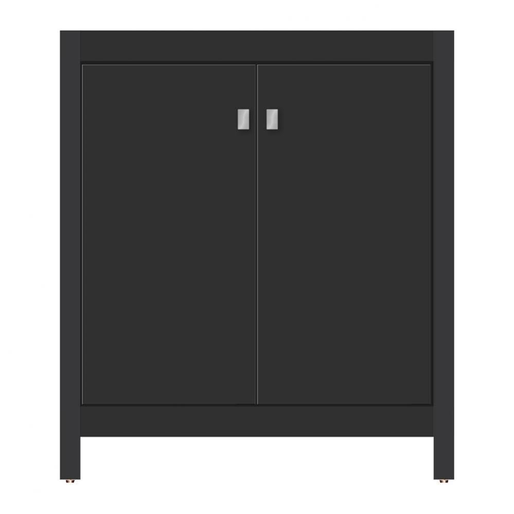 30 X 18.5 X 34.5 Alki View Vanity Tiered Miter Sat Black Std
