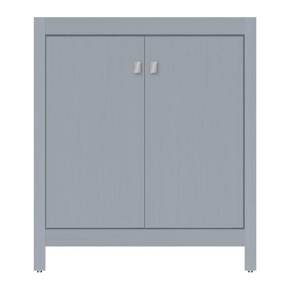 30 X 18.5 X 34.5 Alki View Vanity Tiered Miter Silver Oak Std