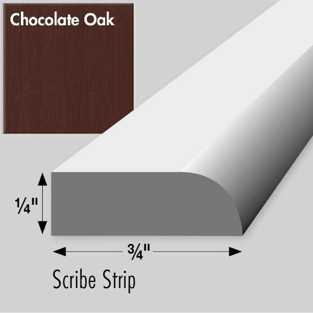 .75 X .25 X 48 Scribe Choc Oak
