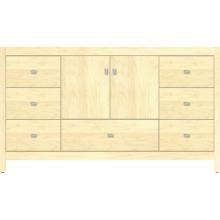 Strasser Woodenwork 50.266 - 60 X 18.5 X 34.5 Alki Essence Vanity Slab Nat Maple Sb