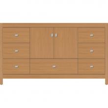 Strasser Woodenwork 50.632 - 60 X 21 X 34.5 Alki Essence Vanity Slab Nat Oak Sb