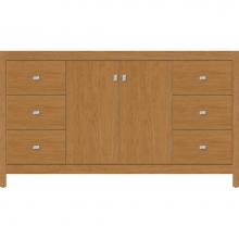 Strasser Woodenwork 52.729 - 60 X 18.5 X 34.5 Alki View Vanity Slab Nat Cherry Sb