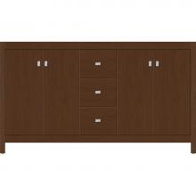 Strasser Woodenwork 53.411 - 60 X 21 X 34.5 Alki View Vanity Slab Pecan Cherry Db