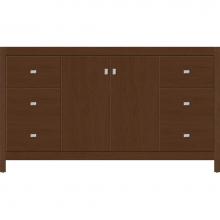 Strasser Woodenwork 53.414 - 60 X 18.5 X 34.5 Alki View Vanity Slab Pecan Cherry Sb