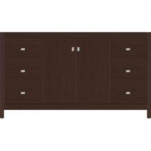 Strasser Woodenwork 53.491 - 60 X 21 X 34.5 Alki View Vanity Slab Choc Cherry Sb