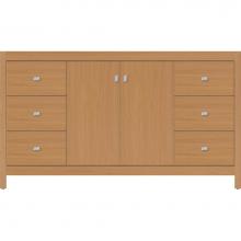 Strasser Woodenwork 52.874 - 60 X 21 X 34.5 Alki View Vanity Slab Nat Oak Sb