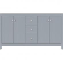 Strasser Woodenwork 52.647 - 60 X 18.5 X 34.5 Alki View Vanity Slab Silver Oak Db