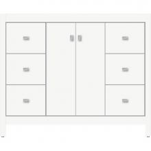 Strasser Woodenwork 52.741 - 42 X 18.5 X 34.5 Alki View Vanity Slab Sat White Sb