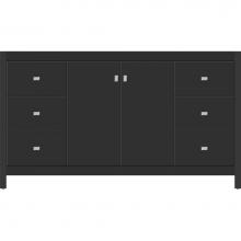 Strasser Woodenwork 53.647 - 60 X 21 X 34.5 Alki View Vanity Slab Sat Black Sb