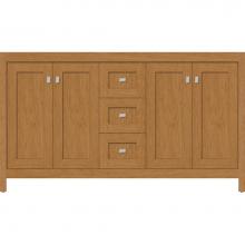 Strasser Woodenwork 52.466 - 60 X 21 X 34.5 Alki View Vanity Shaker Nat Cherry Db