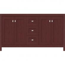 Strasser Woodenwork 53.550 - 60 X 18.5 X 34.5 Alki View Vanity Shaker Dk Cherry Db