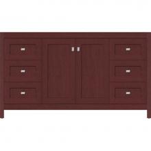 Strasser Woodenwork 53.551 - 60 X 21 X 34.5 Alki View Vanity Shaker Dk Cherry Sb