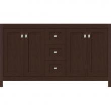 Strasser Woodenwork 53.471 - 60 X 21 X 34.5 Alki View Vanity Shaker Choc Cherry Db