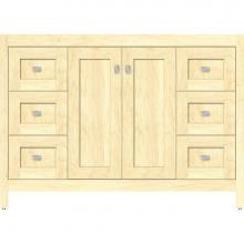 Strasser Woodenwork 52.495 - 48 X 18.5 X 34.5 Alki View Vanity Shaker Nat Maple Sb