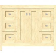 Strasser Woodenwork 52.498 - 42 X 21 X 34.5 Alki View Vanity Shaker Nat Maple Sb