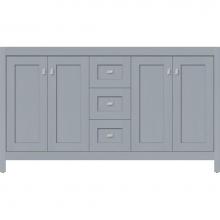 Strasser Woodenwork 52.506 - 60 X 21 X 34.5 Alki View Vanity Shaker Silver Oak Db