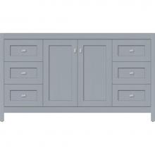 Strasser Woodenwork 52.849 - 60 X 21 X 34.5 Alki View Vanity Shaker Silver Oak Sb