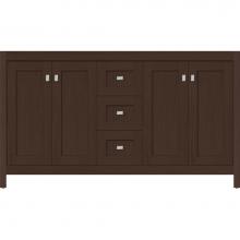 Strasser Woodenwork 52.566 - 60 X 21 X 34.5 Alki View Vanity Shaker Choc Oak Db