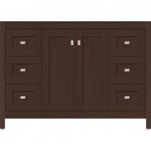 Strasser Woodenwork 52.569 - 48 X 18.5 X 34.5 Alki View Vanity Shaker Choc Oak Sb