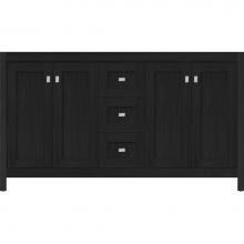 Strasser Woodenwork 52.470 - 60 X 18.5 X 34.5 Alki View Vanity Shaker Midnight Oak Db