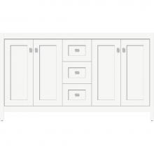 Strasser Woodenwork 52.592 - 60 X 21 X 34.5 Alki View Vanity Shaker Sat White Db