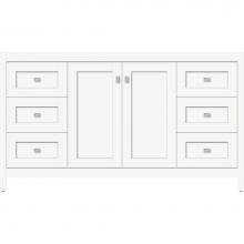 Strasser Woodenwork 52.590 - 60 X 21 X 34.5 Alki View Vanity Shaker Sat White Sb
