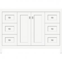 Strasser Woodenwork 52.595 - 48 X 18.5 X 34.5 Alki View Vanity Shaker Sat White Sb