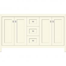 Strasser Woodenwork 52.531 - 60 X 18.5 X 34.5 Alki View Vanity Shaker Sat Biscuit Db