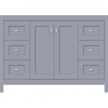 Strasser Woodenwork 52.900 - 48 X 18.5 X 34.5 Alki View Vanity Shaker Sat Silver Sb