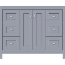 Strasser Woodenwork 52.857 - 42 X 21 X 34.5 Alki View Vanity Shaker Sat Silver Sb