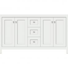 Strasser Woodenwork 53.706 - 60 X 18.5 X 34.5 Alki View Vanity Shaker Powder Grey Db
