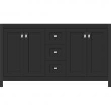 Strasser Woodenwork 53.627 - 60 X 21 X 34.5 Alki View Vanity Shaker Sat Black Db