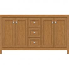 Strasser Woodenwork 52.995 - 60 X 18.5 X 34.5 Alki View Vanity Deco Miter Nat Cherry Db