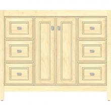 Strasser Woodenwork 53.165 - 42 X 21 X 34.5 Alki View Vanity Deco Miter Nat Maple Sb