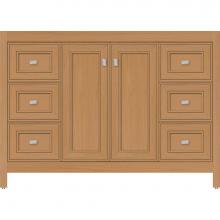 Strasser Woodenwork 53.329 - 48 X 21 X 34.5 Alki View Vanity Deco Miter Nat Oak Sb