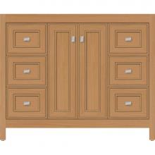 Strasser Woodenwork 53.353 - 42 X 18.5 X 34.5 Alki View Vanity Deco Miter Nat Oak Sb
