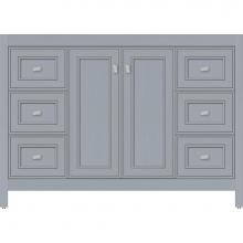 Strasser Woodenwork 53.178 - 48 X 18.5 X 34.5 Alki View Vanity Deco Miter Silver Oak Sb