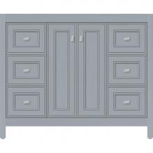Strasser Woodenwork 53.180 - 42 X 18.5 X 34.5 Alki View Vanity Deco Miter Silver Oak Sb