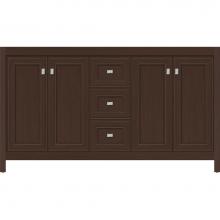 Strasser Woodenwork 53.233 - 60 X 21 X 34.5 Alki View Vanity Deco Miter Choc Oak Db