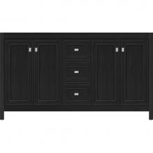Strasser Woodenwork 52.991 - 60 X 18.5 X 34.5 Alki View Vanity Deco Miter Midnight Oak Db