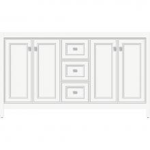 Strasser Woodenwork 53.260 - 60 X 18.5 X 34.5 Alki View Vanity Deco Miter Sat White Db