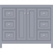 Strasser Woodenwork 53.332 - 42 X 21 X 34.5 Alki View Vanity Deco Miter Sat Silver Sb