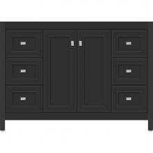 Strasser Woodenwork 53.684 - 48 X 18.5 X 34.5 Alki View Vanity Deco Miter Sat Black Sb