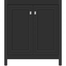 Strasser Woodenwork 53.698 - 30 X 18.5 X 34.5 Alki View Vanity Deco Miter Sat Black Std