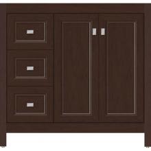 Strasser Woodenwork 54.079 - 36 X 21 X 34.5 Alki View Vanity Ogee Miter Choc Cherry Lh